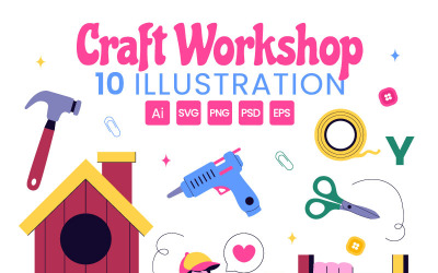 10 DIY knutselworkshop-illustraties