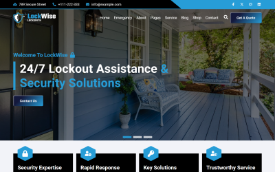 LockWise - Locksmith & Security Systems React Website Template