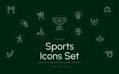 Modernes Sport-Icon-Art-Set