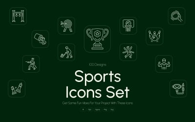 Set di icone sportive moderne