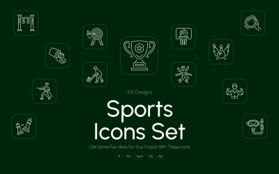 Современный спортивный набор иконок