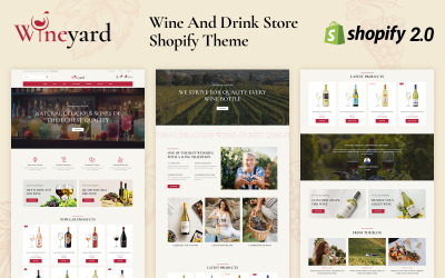 Wineyard - Tema adaptable de Shopify 2.0 para tienda de vinos y viñedos