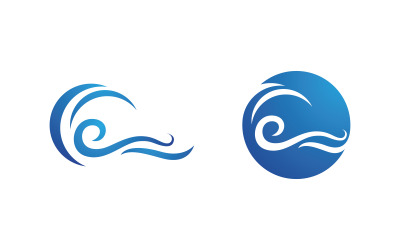 Illustration vectorielle de logo liquide avec vague d&amp;#39;eau V1.234
