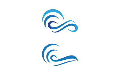 Illustration vectorielle de logo liquide avec vague d&amp;#39;eau V1.235