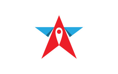 Illustration vectorielle du logo de la boussole moderne v.3