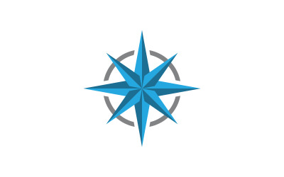Illustration vectorielle du logo de la boussole moderne v.4