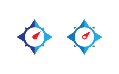 Illustration vectorielle du logo de la boussole moderne v.5