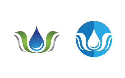 Modèle de logo de plomberie avec goutte d&amp;#39;eau, illustration vectorielle v1.136