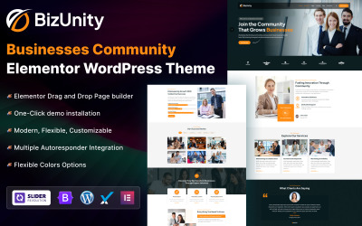 BizUnity - 企业社区 Elementor WordPress 主题