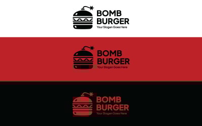 Bomb Burger Logo Template