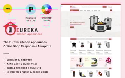 Eureka Mehrzweck-Küchengeräte-Shop-Vorlage für PrestaShop