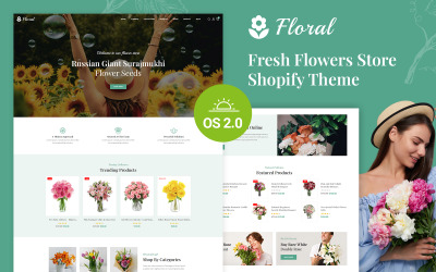 Floral - Loja de Flores Boutique Shopify 2.0 Tema Responsivo