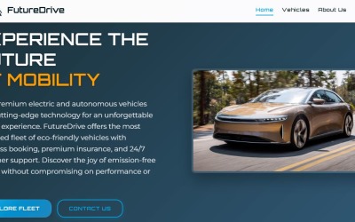 HTML-Vorlage für FutureDrive-Autovermietung
