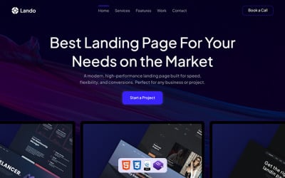 Lando - Página de destino em HTML