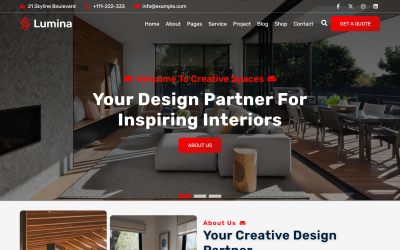 Lumina - Architecture & Interior Design React Website Template