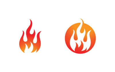 Flammor Logo ikon illustration vektor designmall v1.109