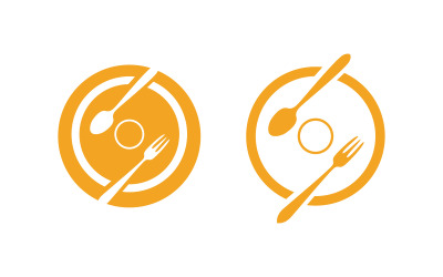 Illustrazione del modello del logo dell&amp;#39;elemento di cottura del cibo v.5