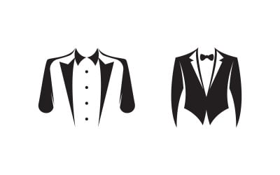 Tuxedo exklusive Vorlage Vektorsymbol Illustration v.7