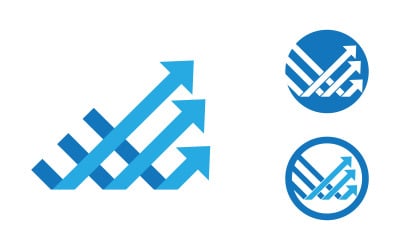 Business growth Finance concept logo illustration design v.124