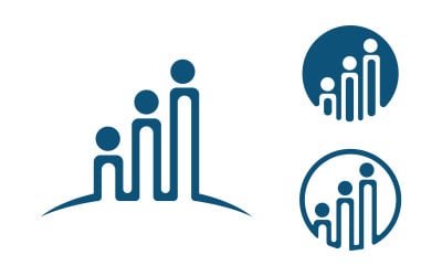 Business growth Finance concept logo illustration design v.127