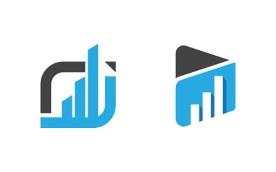 Business growth Finance concept logo illustration design v.131