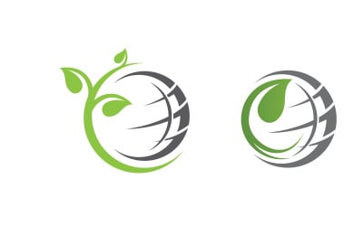 Ecology Tree  Leaf vector icon illustration logo design v.18