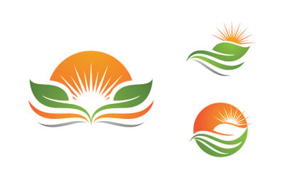 Ecology Tree  Leaf vector icon illustration logo design v.25
