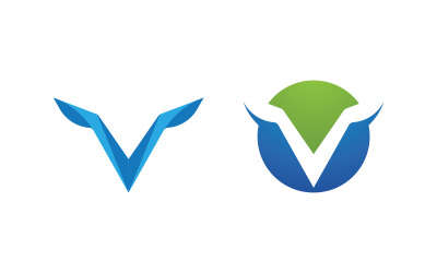 V Letter Business Concept design icon LogoTemplate v.8