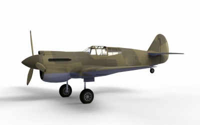 Avião de caça Lowpoly modelo 3D