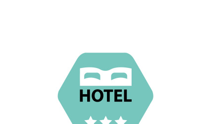 Logo élégant d&amp;#39;un lit d&amp;#39;hôtel avec classement par étoiles