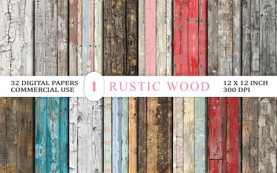 Rustic Wood Texture Mega Bundle Vintage Wooden Backgrounds Weathered Plank Digital Papers