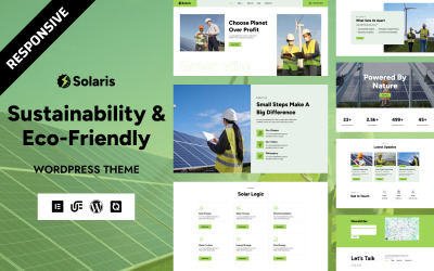 Solaris - Tema Elementor de WordPress para energías alternativas y ecológicas