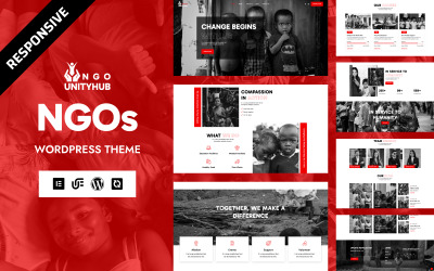 UnityHub - Thème WordPress Elementor pour ONG et collecte de fonds