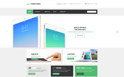 "Computer Technology VirtueMart Template" - VirtueMart шаблон №52822
