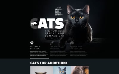 Modèle de site Web de club de chats