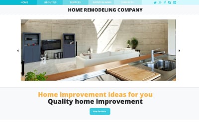 Modello di sito Web reattivo per la ristrutturazione della casa