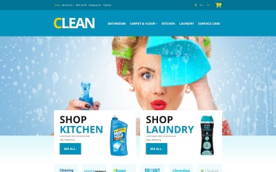Plantilla OpenCart "Home Cleaning Supplies" #52803