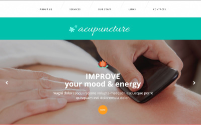 Plantilla web para sitio web de clínica de acupuntura