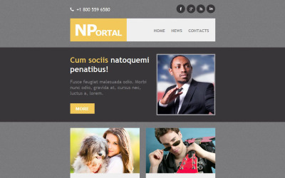 Responzivní Newsletter šablona na téma Zpravodajský portál #52812