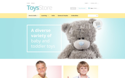 "Toys Shop PrestaShop Theme" - адаптивний PrestaShop шаблон №52844
