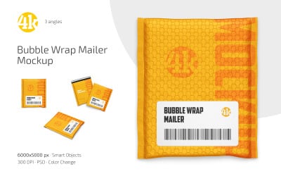 Bubble Wrap Mailer Mockup Set