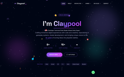 Claypool - Modelo de Portfólio de Desenvolvedor de Jogos Profissional