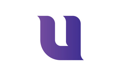 Design-Vorlagenelemente für das U-Buchstabenlogo. v3