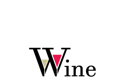 Elegant Vino-wijnmerklogo met artistiek glazen- en flesontwerp