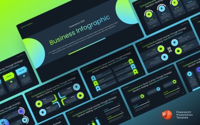 InfographIQ – Üzleti infografika PowerPoint sablon