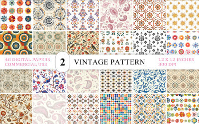 Seamless Traditional Pattern | Oriental &amp;amp; Vintage Pattern | Traditional Textile Style Background