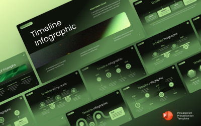 Szablon prezentacji PowerPoint z infografiką osi czasu