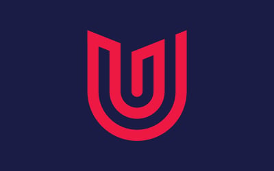 U Letter logo design template elements. v0
