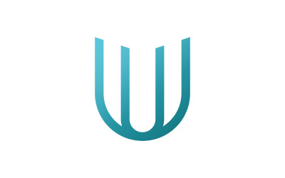 U Letter logo design template elements. v1
