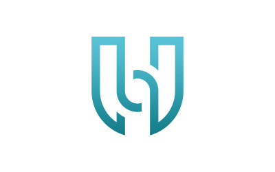 U Letter logo design template elements. v2